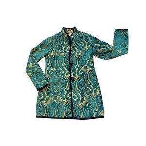 Trimdin Reversible Jacquard Brocade Blazer Vibrant Unique Jacket